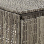 Szürke polyrattan dupla kerekeskuka tárolófészer 140x80x117 cm 6