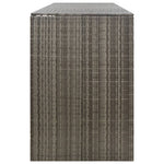 Szürke polyrattan négyes kerekeskuka tárolófészer 274x80x117 cm 5