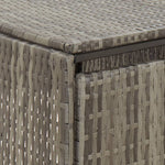Szürke polyrattan négyes kerekeskuka tárolófészer 274x80x117 cm 6