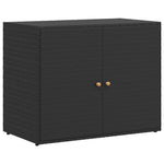 Fekete polyrattan kerti tárolószekrény 100 x 55,5 x 80 cm 2