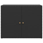 Fekete polyrattan kerti tárolószekrény 100 x 55,5 x 80 cm 6