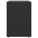 Fekete polyrattan kerti tárolószekrény 100 x 55,5 x 80 cm 7