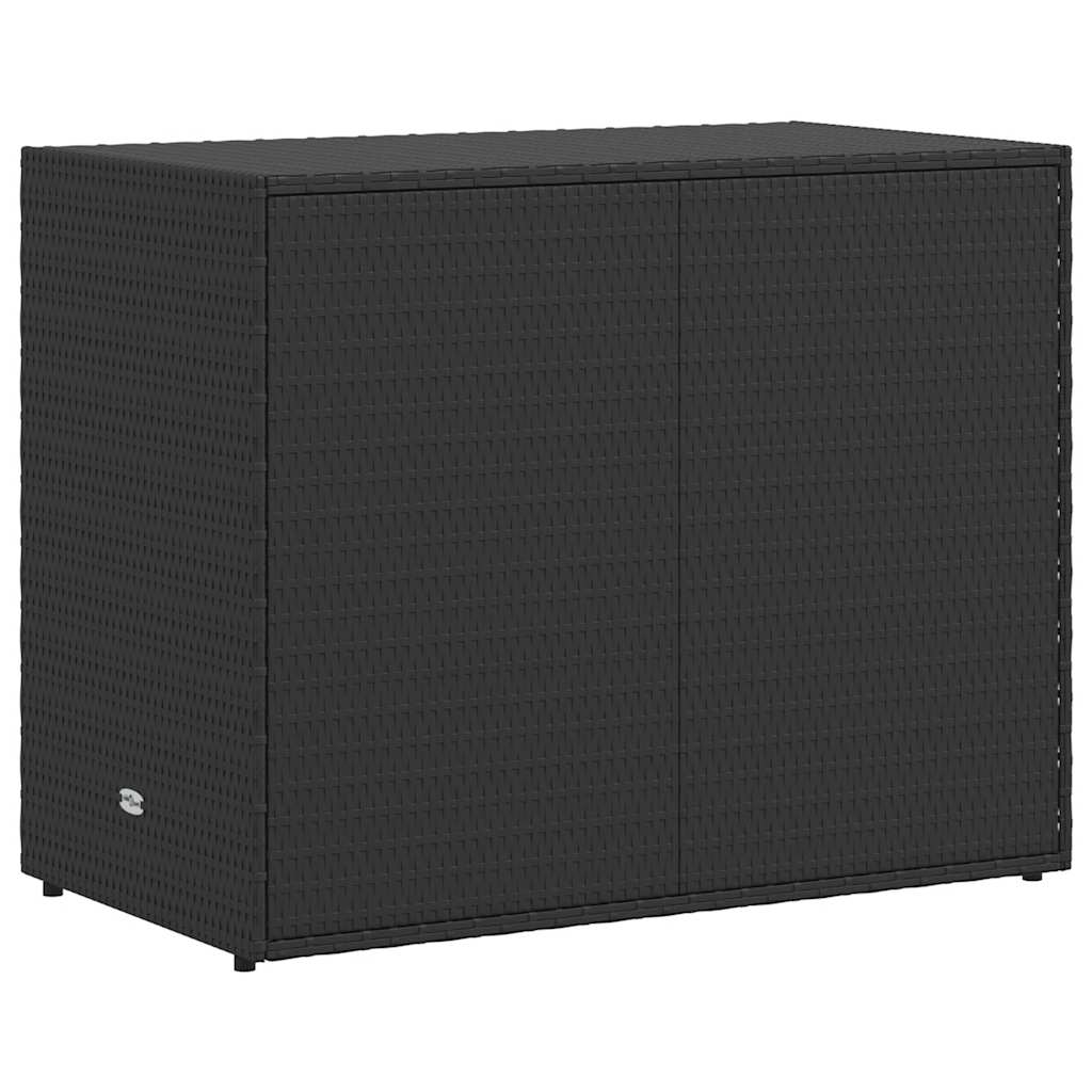 Fekete polyrattan kerti tárolószekrény 100 x 55,5 x 80 cm 8