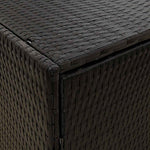 Fekete polyrattan kerti tárolószekrény 100 x 55,5 x 80 cm 9