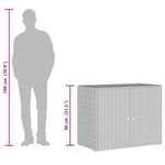 Fekete polyrattan kerti tárolószekrény 100 x 55,5 x 80 cm 11