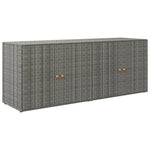 Szürke polyrattan kerti tárolószekrény 198 x 55,5 x 80 cm 2