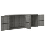 Szürke polyrattan kerti tárolószekrény 198 x 55,5 x 80 cm 3