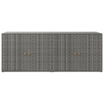 Szürke polyrattan kerti tárolószekrény 198 x 55,5 x 80 cm 4