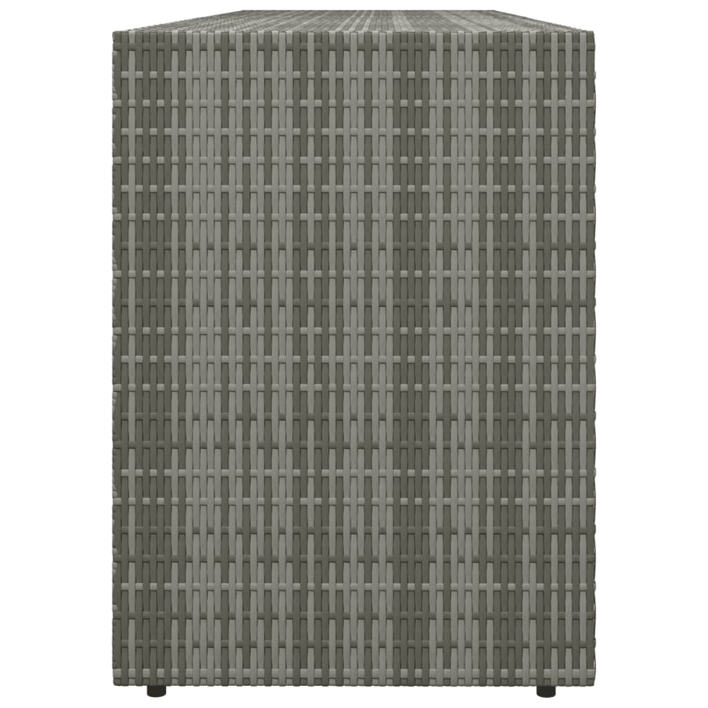 Szürke polyrattan kerti tárolószekrény 198 x 55,5 x 80 cm 5