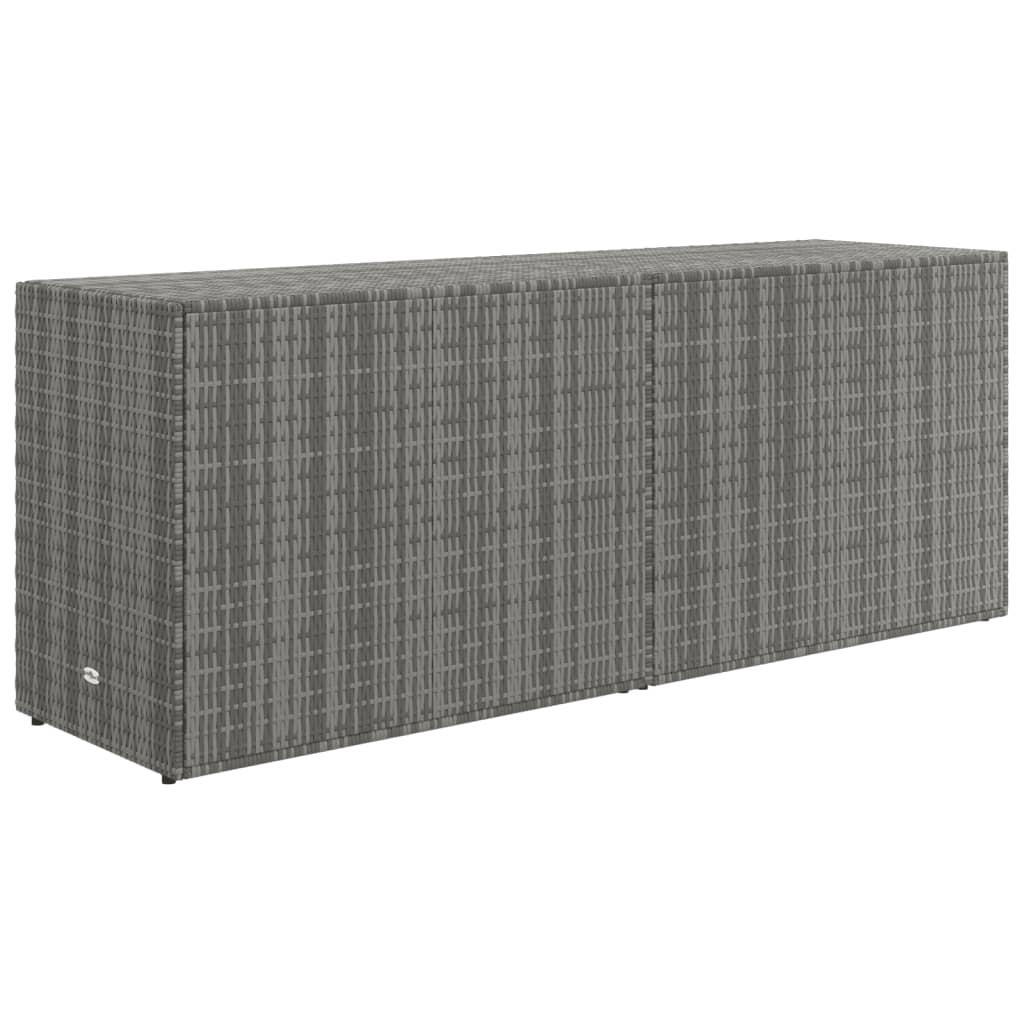Szürke polyrattan kerti tárolószekrény 198 x 55,5 x 80 cm 6