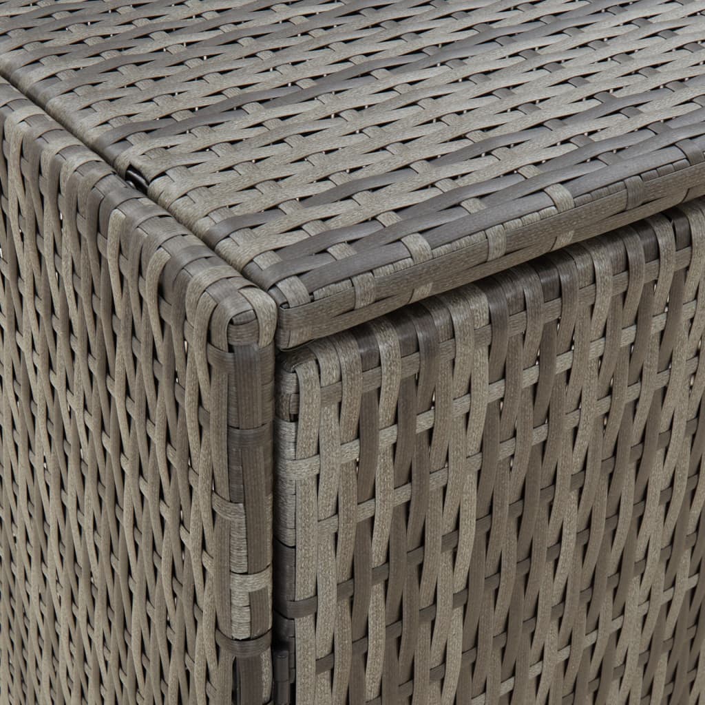 Szürke polyrattan kerti tárolószekrény 198 x 55,5 x 80 cm 7