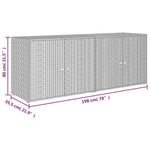 Szürke polyrattan kerti tárolószekrény 198 x 55,5 x 80 cm 8