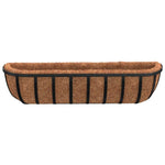 2 db fekete acél fali növénytartó kókusz béléssel 61x19x16 cm 4