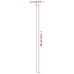 30 db zöld acél kerti növénykaró 90 cm 5