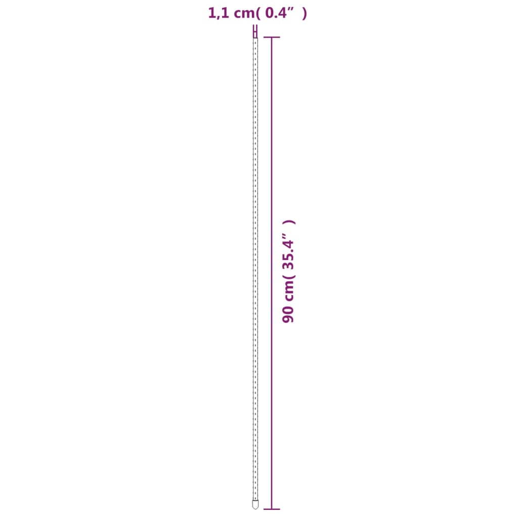 30 db zöld acél kerti növénykaró 90 cm 5