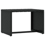 2 db fekete polyrattan napágy asztallal 6