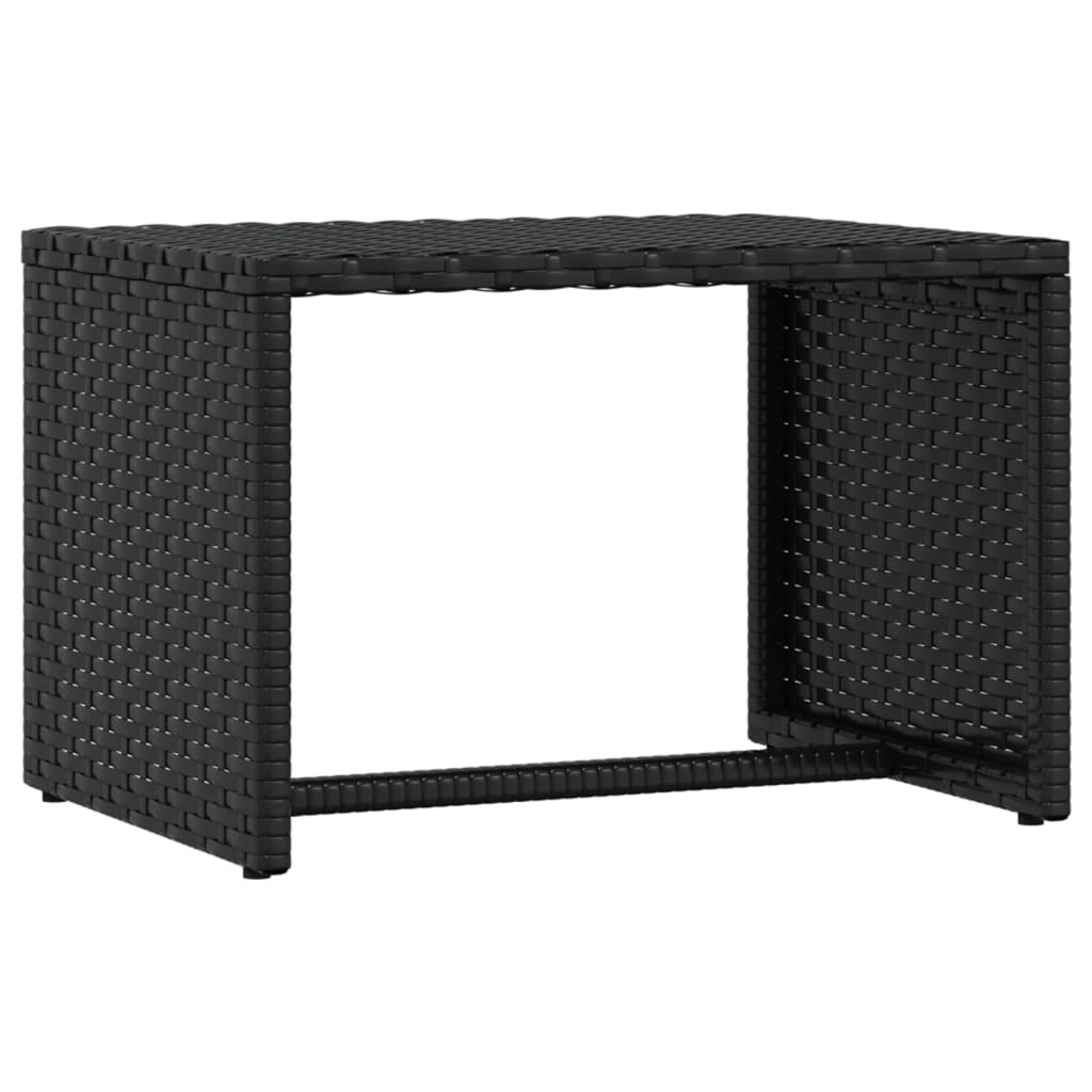 2 db fekete polyrattan napágy asztallal 6