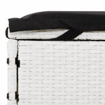 Kétszemélyes fehér polyrattan napozóágy párnákkal 10