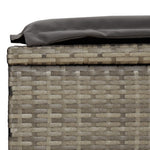2 személyes szürke polyrattan napágy kerek tetővel 211x112x140 11