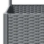 Világosszürke PP rácsos kerti ültetőláda 120 x 120 x 136 cm 6