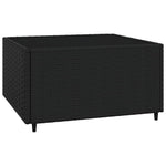 4 részes fekete polyrattan kerti ülőgarnitúra párnákkal 7