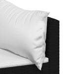 4 részes fekete polyrattan kerti ülőgarnitúra párnákkal 6