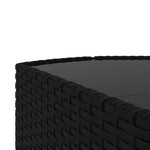 4 részes fekete polyrattan kerti ülőgarnitúra párnákkal 9
