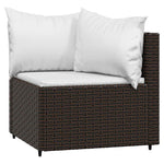 3 részes barna polyrattan kerti ülőgarnitúra párnával 4