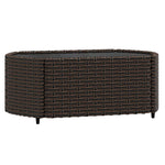 3 részes barna polyrattan kerti ülőgarnitúra párnával 5