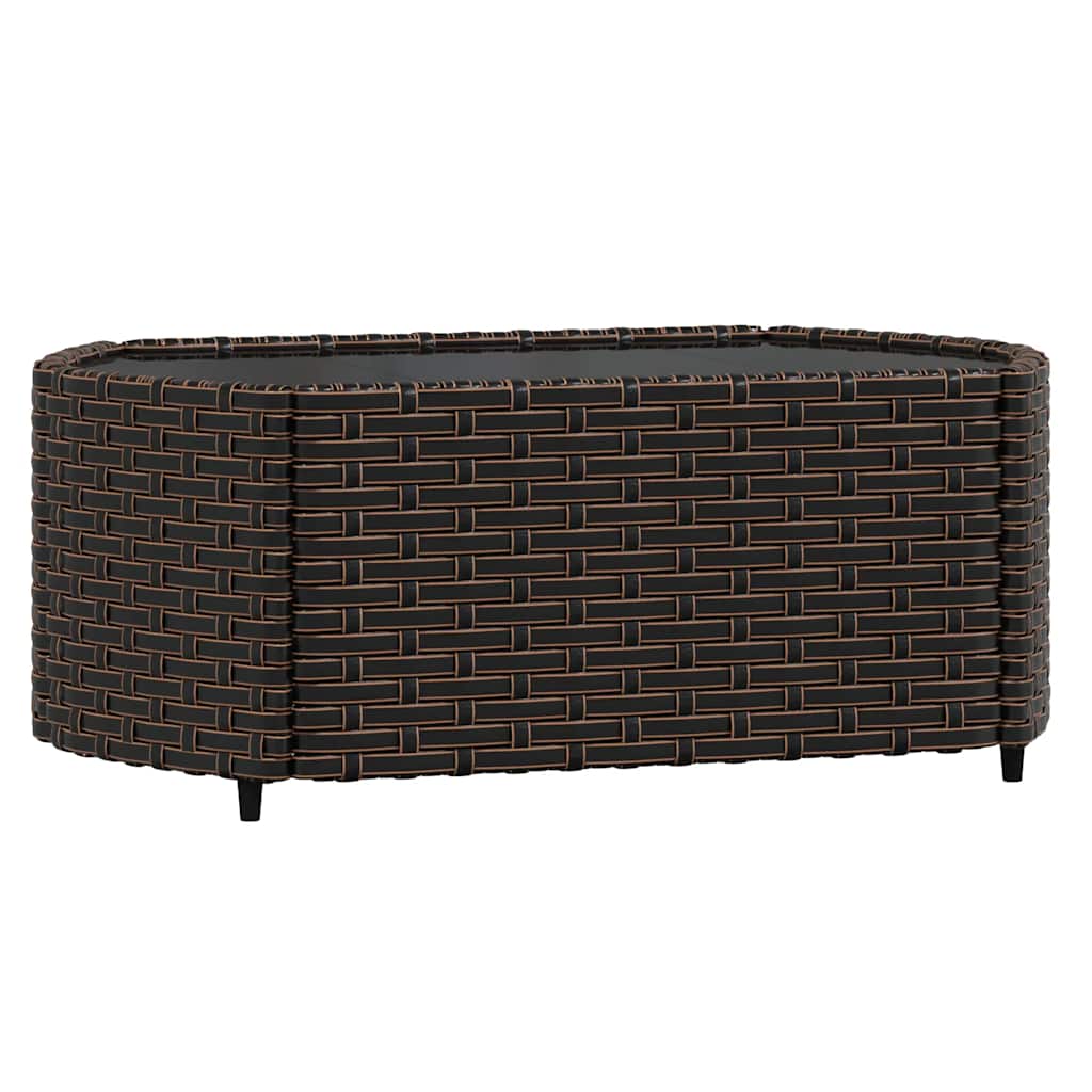 3 részes barna polyrattan kerti ülőgarnitúra párnával 5