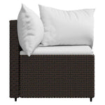 3 részes barna polyrattan kerti ülőgarnitúra párnával 8