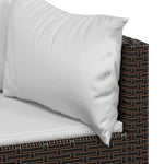 3 részes barna polyrattan kerti ülőgarnitúra párnával 9