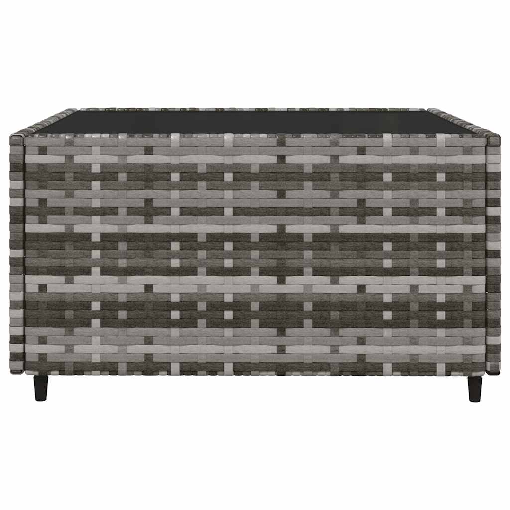 3 részes szürke polyrattan kerti ülőgarnitúra párnákkal 6