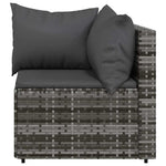 3 részes szürke polyrattan kerti ülőgarnitúra párnákkal 7