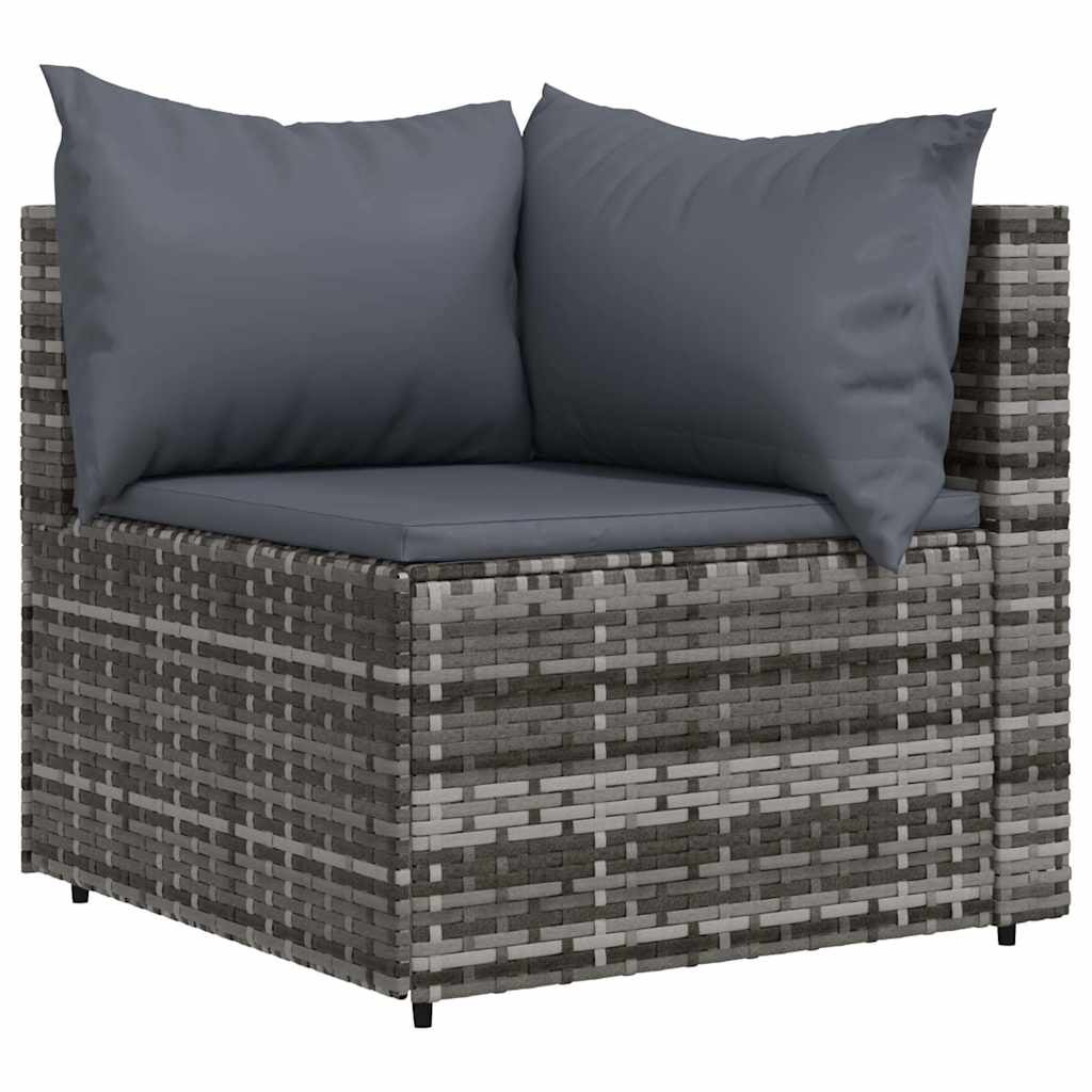 4 részes szürke polyrattan kerti ülőgarnitúra párnákkal 4