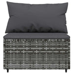 4 részes szürke polyrattan kerti ülőgarnitúra párnákkal 6