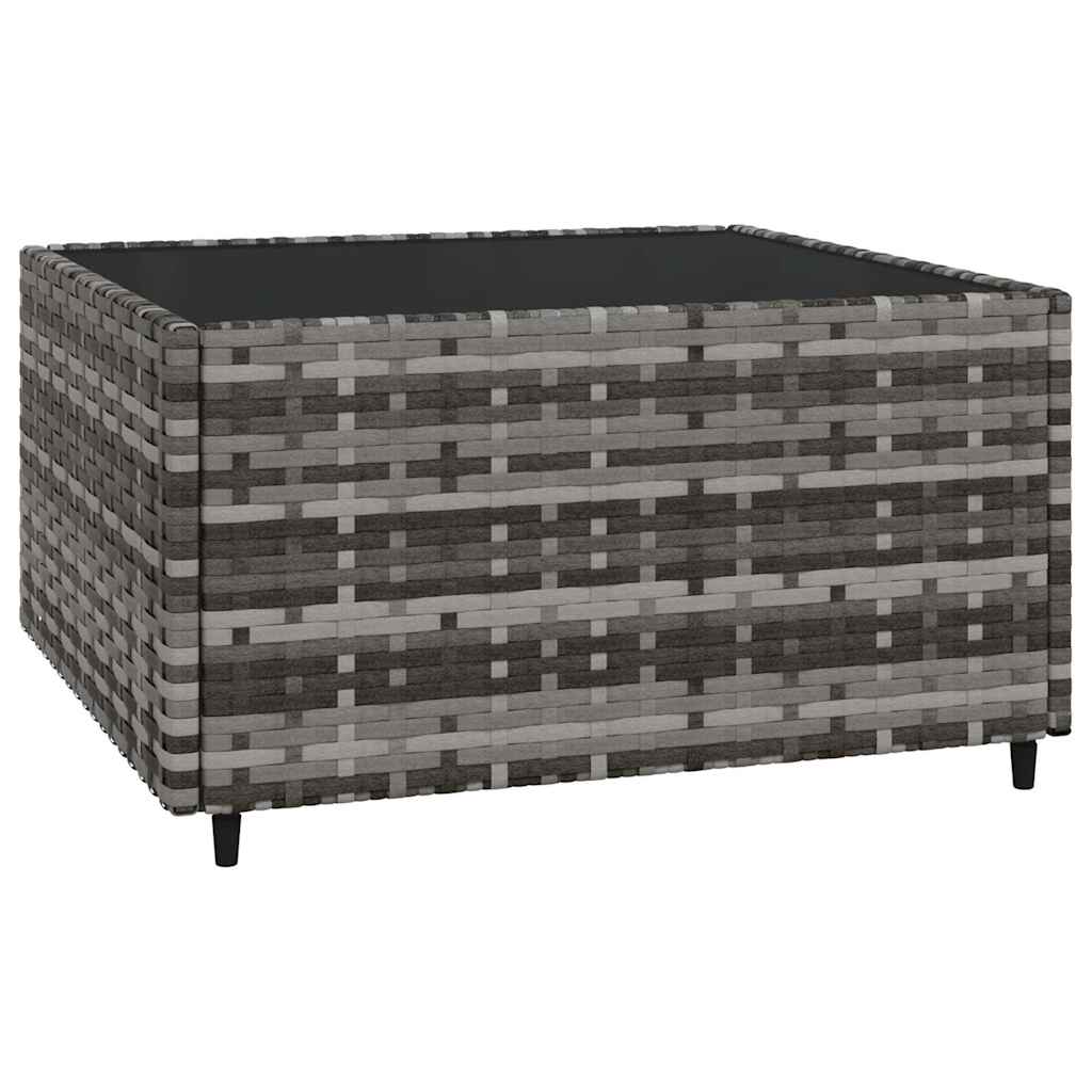 3 részes szürke polyrattan kerti ülőgarnitúra párnákkal 6