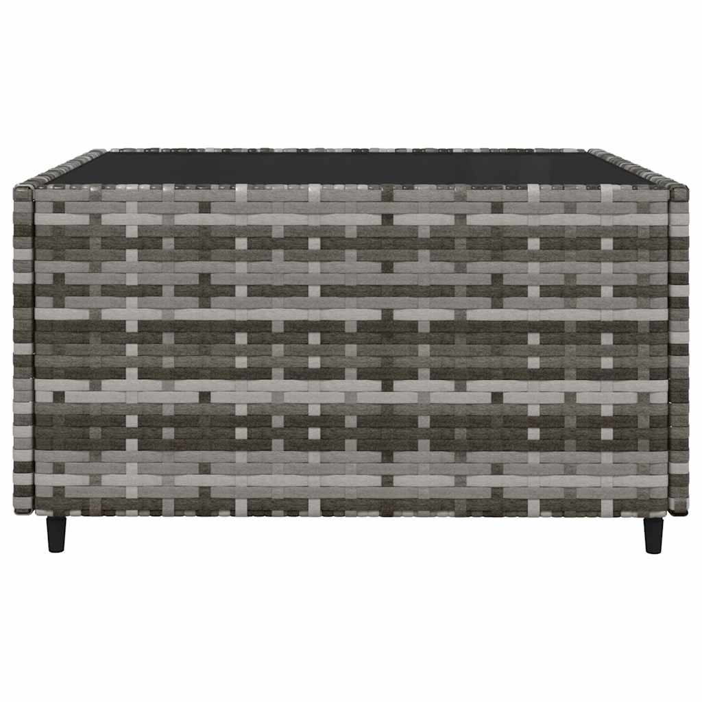 3 részes szürke polyrattan kerti ülőgarnitúra párnákkal 7