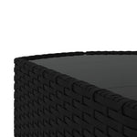 4 részes fekete polyrattan kerti ülőgarnitúra párnákkal 9