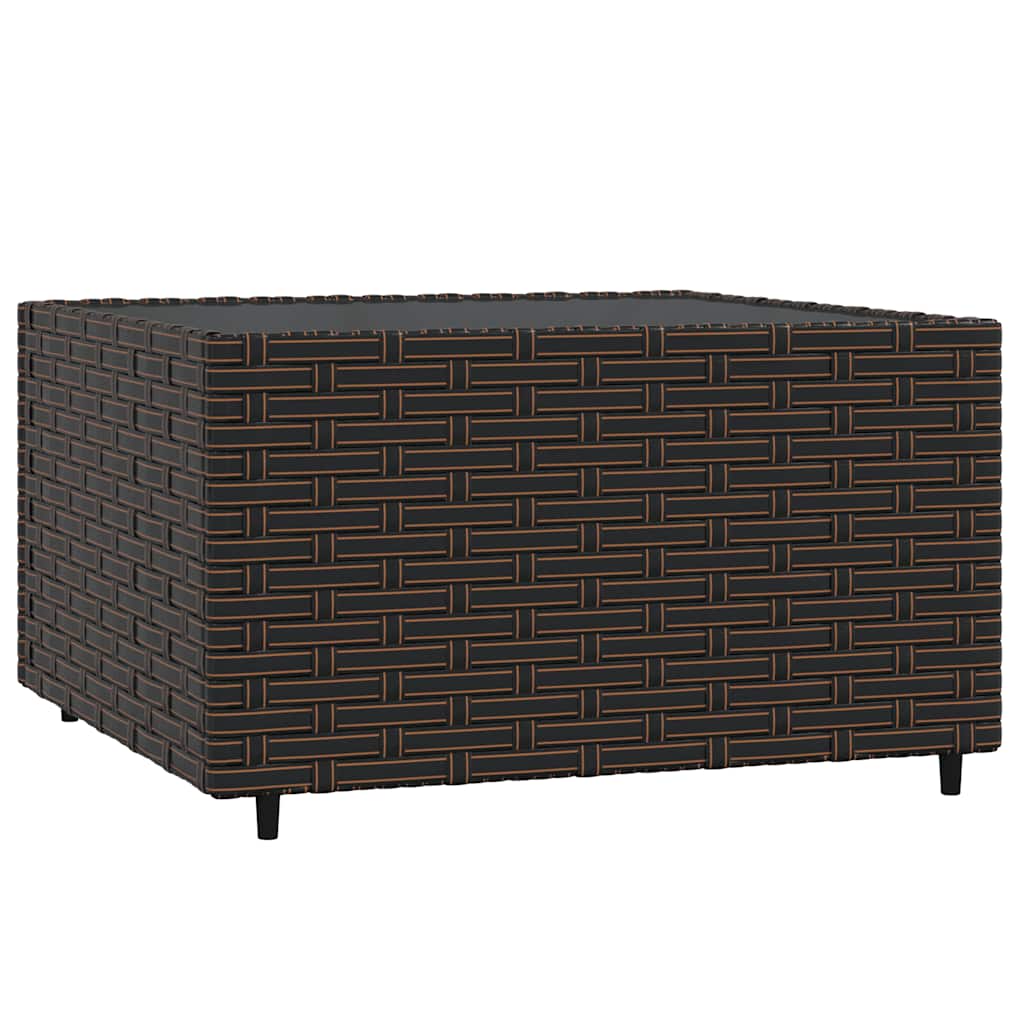 3 részes barna polyrattan kerti ülőgarnitúra párnával 6