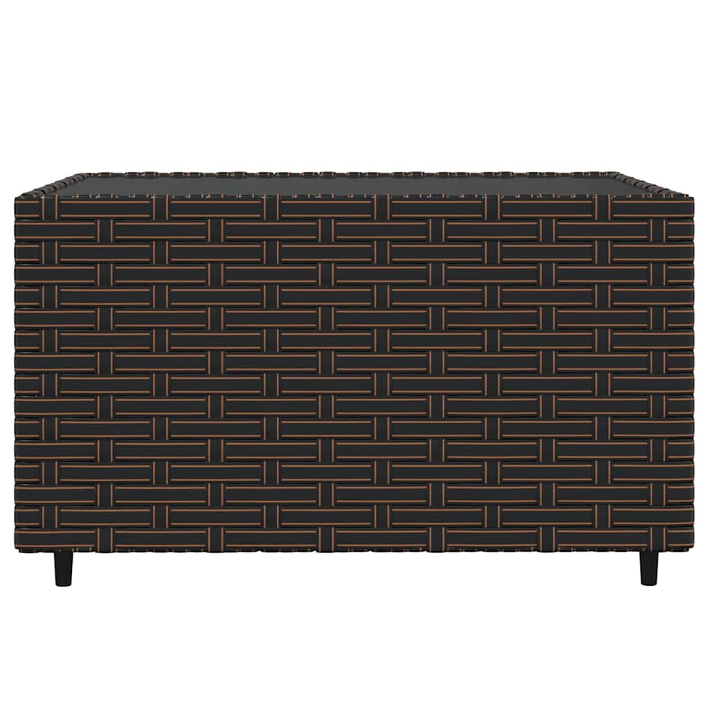 3 részes barna polyrattan kerti ülőgarnitúra párnával 7