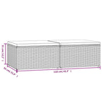 2 db barna polyrattan kerti lábtartó párnával 8