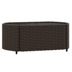 4 részes barna polyrattan kerti ülőgarnitúra párnákkal 7