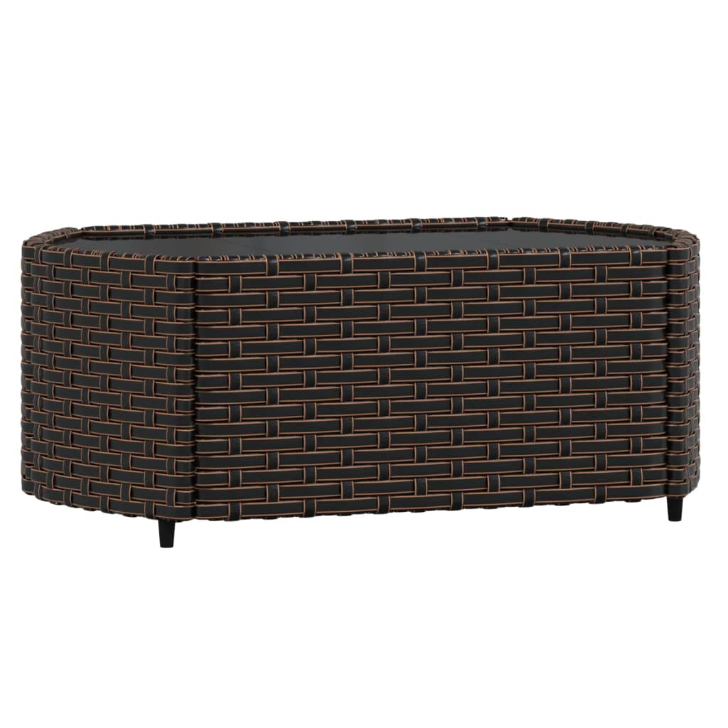 4 részes barna polyrattan kerti ülőgarnitúra párnákkal 7