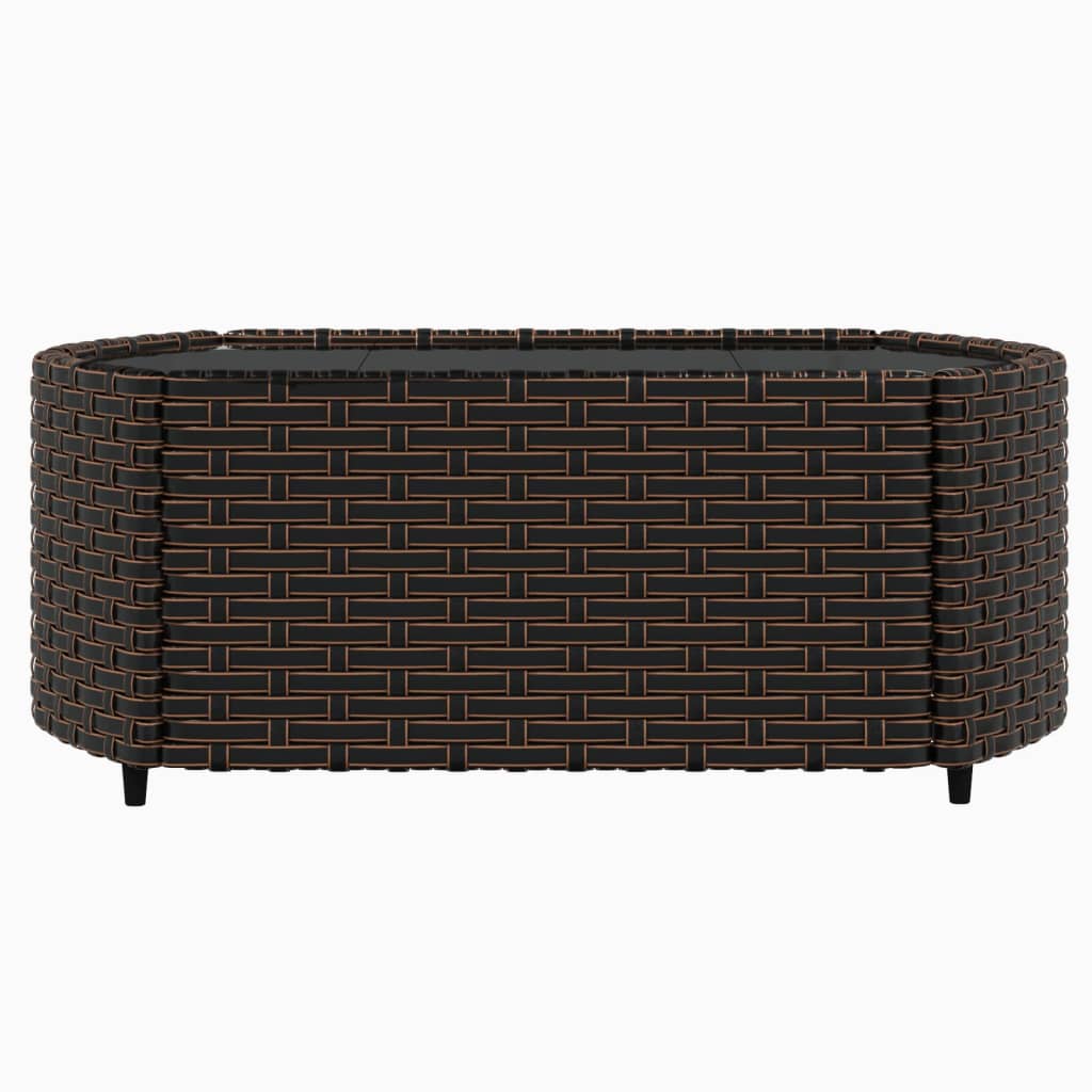 4 részes barna polyrattan kerti ülőgarnitúra párnákkal 8
