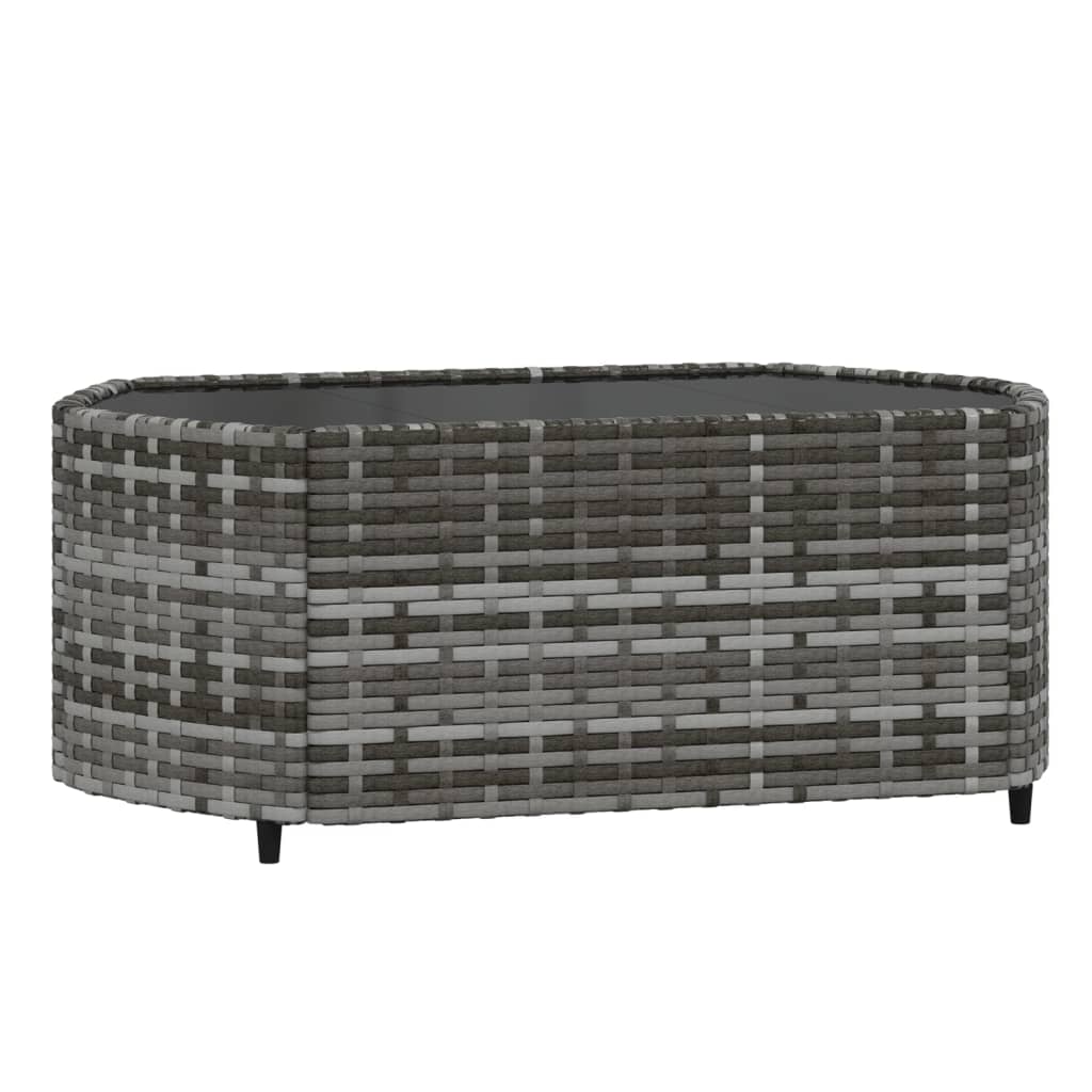 4 részes szürke polyrattan kerti ülőgarnitúra párnákkal 7