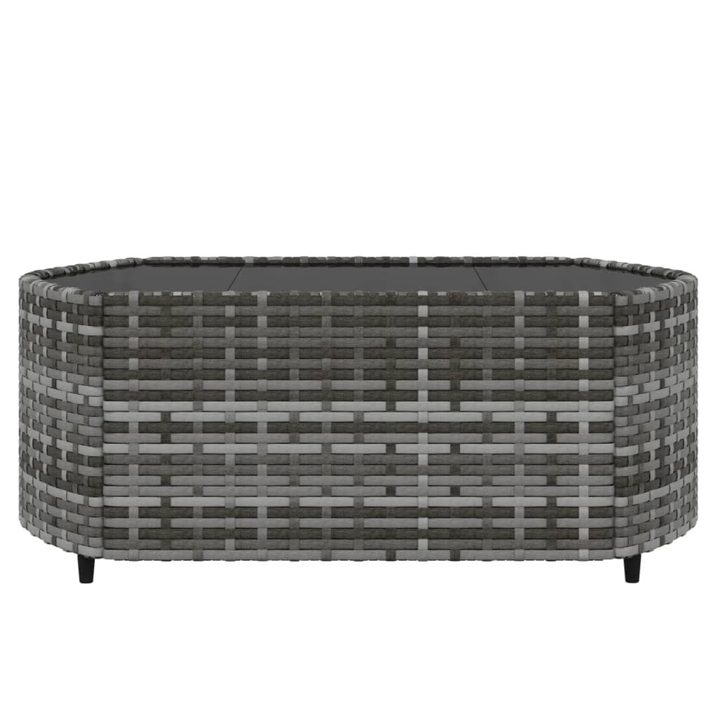 4 részes szürke polyrattan kerti ülőgarnitúra párnákkal 8