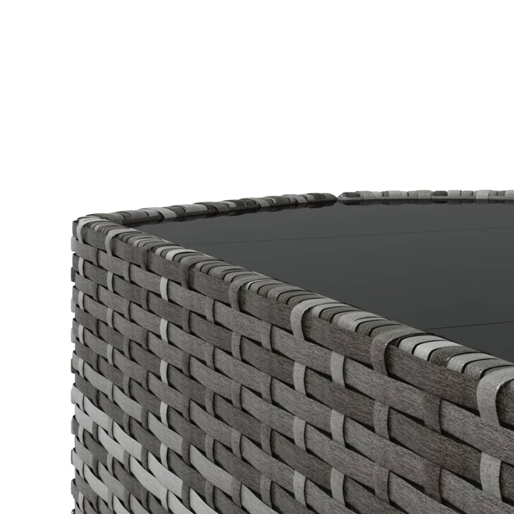 4 részes szürke polyrattan kerti ülőgarnitúra párnákkal 9