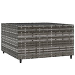 Szürke polyrattan négyzet alakú kerti dohányzóasztal 50x50x30cm 2