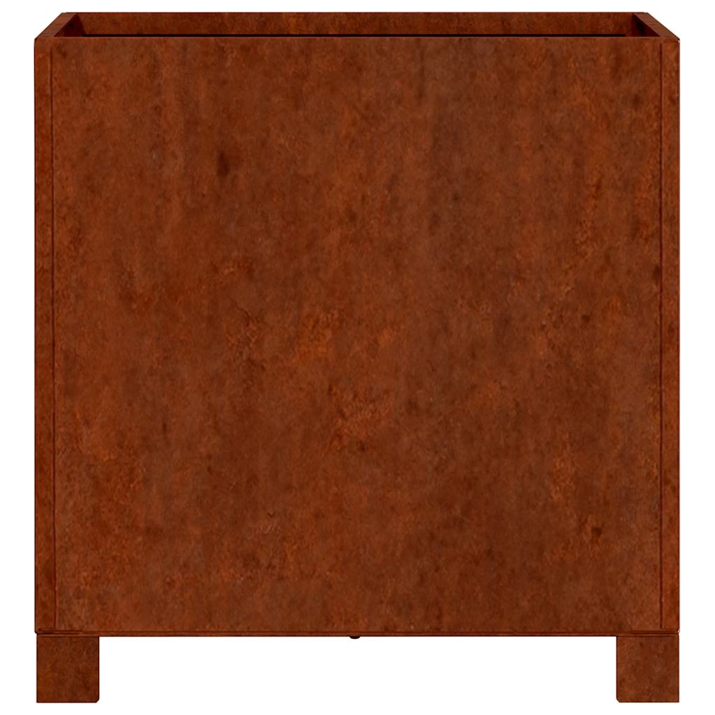 Rozsda színű corten acél növénytartó lábbal 40 x 40 x 40 cm 5